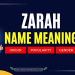 Zarah Name Meaning